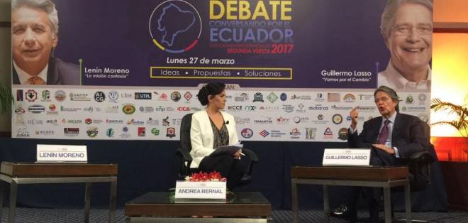 Lenin Moreno no asistió al debate organizado por la CCG y este se canceló